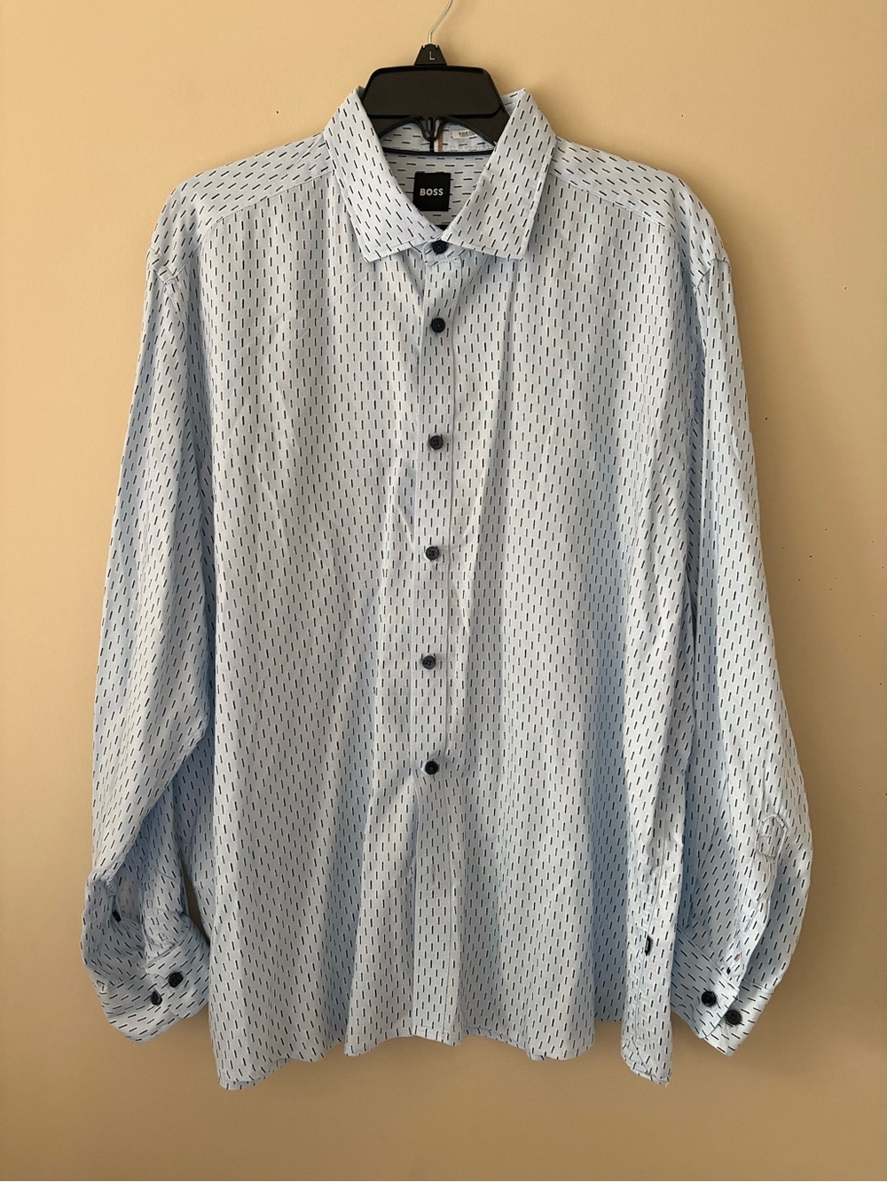 BOSS Light Blue Men's Dress Shirt Great Condition sz.XXL
